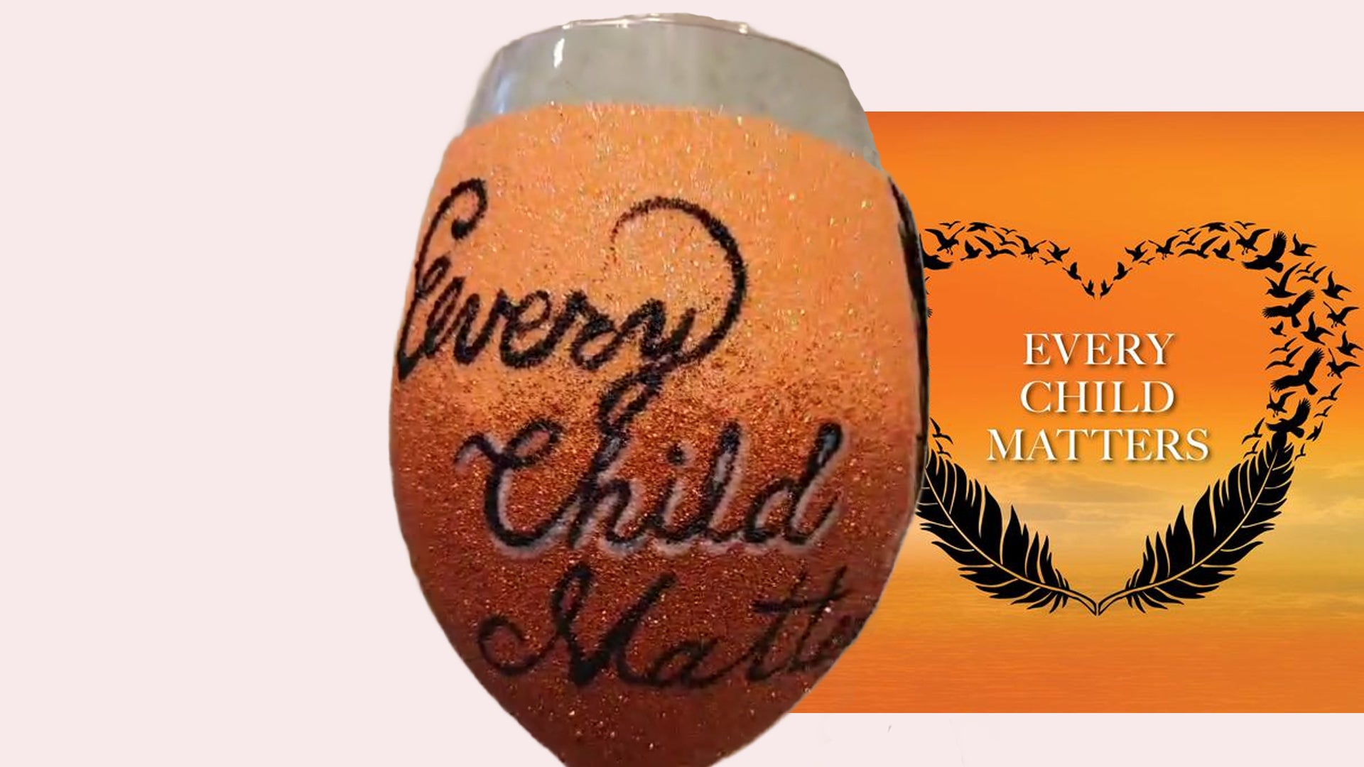 Personalized Glitter Wine Glass - Custom