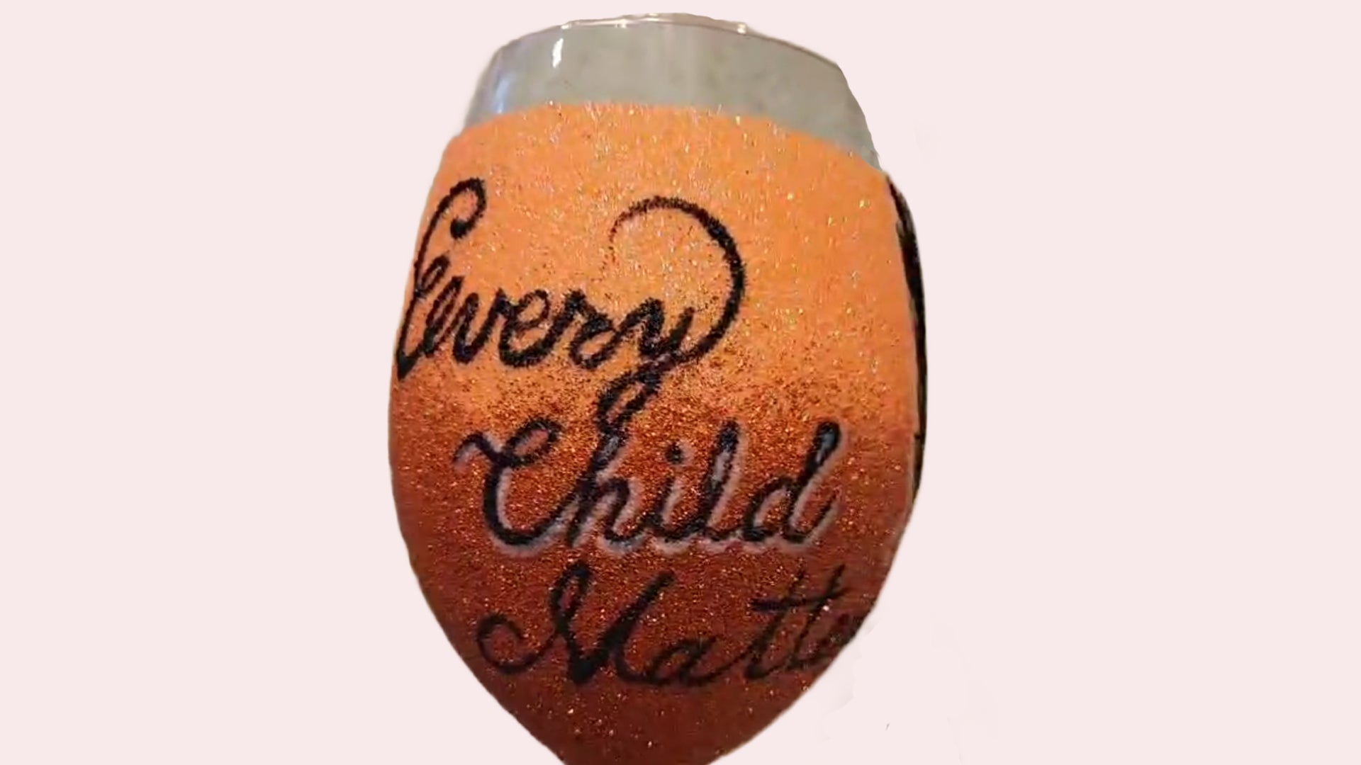 Personalized Glitter Wine Glass - Custom