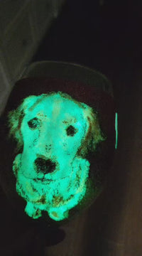 Personalized Glitter Wine Glass - Pet Portrait